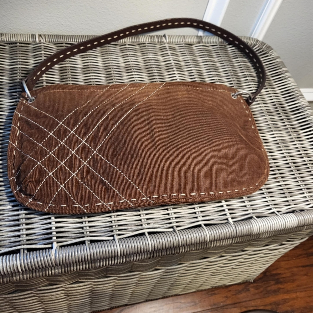 Gap Corduroy Purse Shoulder Bag Brown Y2K Grungecore Retro Neutral Gorpcore